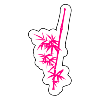 Bamboo Stick Sticker (Hot Pink)